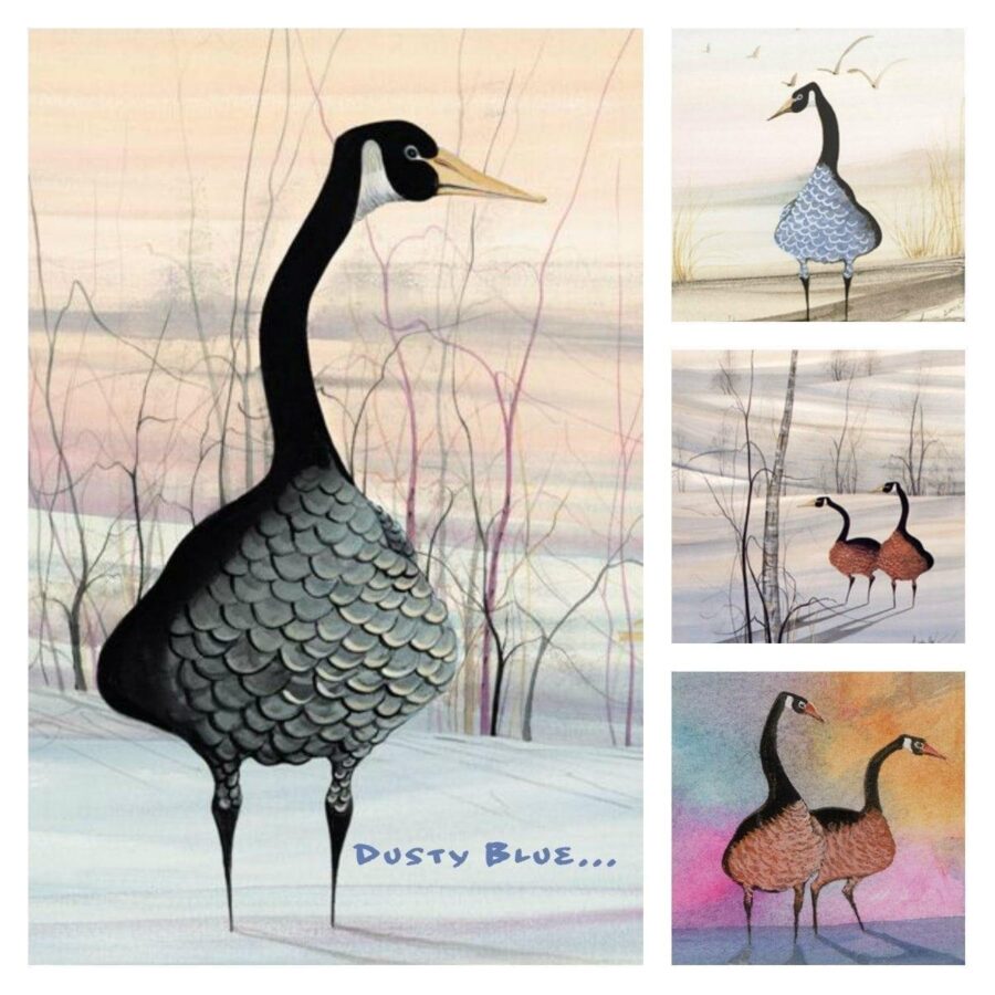 Art Color Collage Dusty Blue