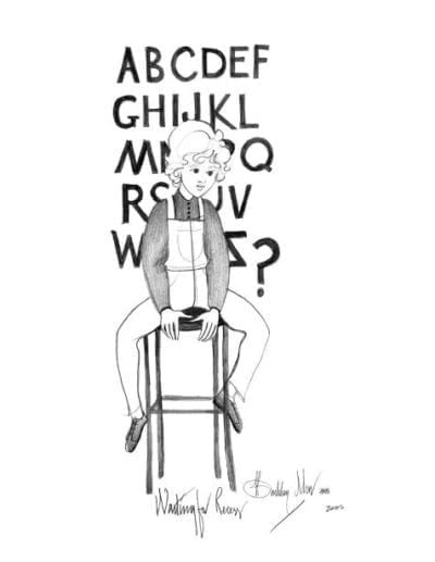 Waiting for Recess limited edition print by P. Buckley Moss - One Boy and Readding Collections.