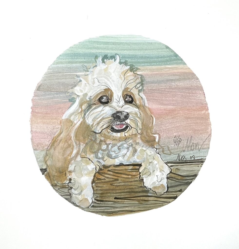 Cockapoo Pyrography P. Buckley Moss: Cockapoo Limited Edition dog Print