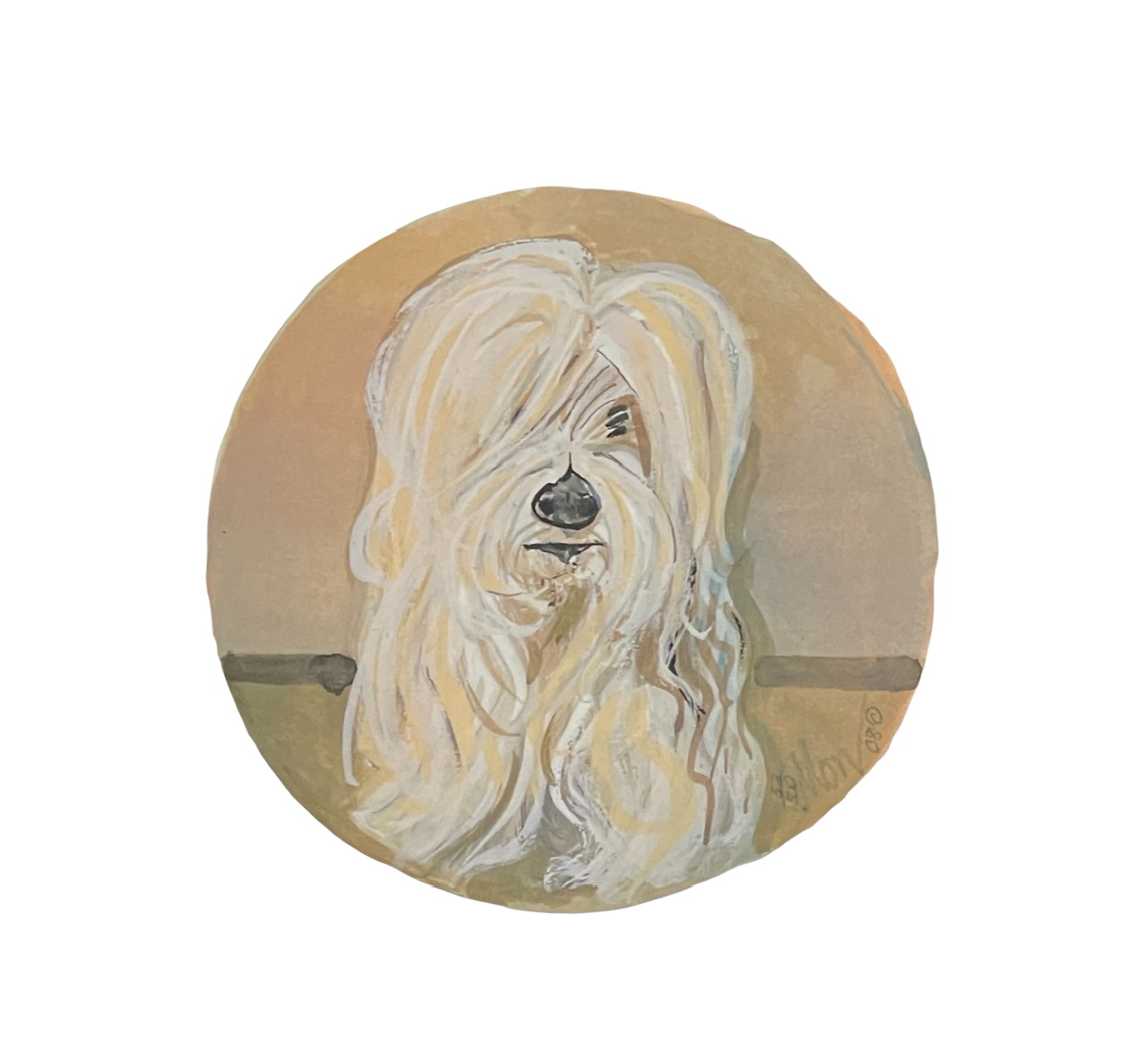 Lhasa Apso limited edition print by P. Buckley Moss - Dog Collection.