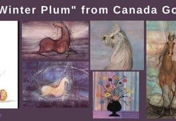 Art Color Collage Winter Plum