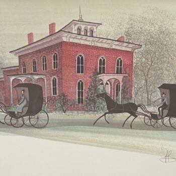Ohio Heritage rare limited edition print by P. Buckley Moss - Historic Landmark and Horse and Buggy Collections.