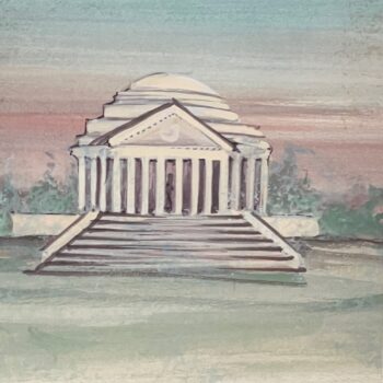 The Jefferson Memorial limited edition print by P. Buckley Moss - Historic Landmarks Collection.