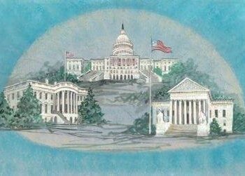 Our Capital City limited edition print by P. Buckley Moss - Historic Landmark Collection.
