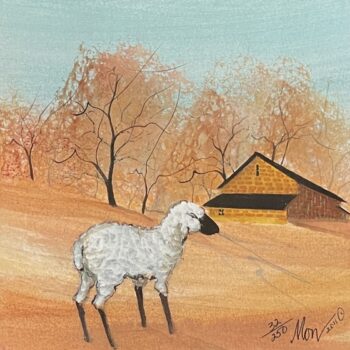 autumn-day-lamb-landscape-barn-trees