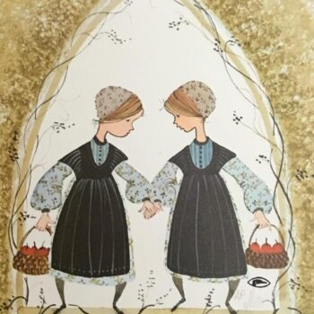 Two Little Hands vintage limited edition print by P Buckley Moss.