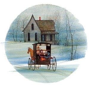 The Road Home Artist Proof limited edition print by P. Buckley Moss - Buggy Collection.