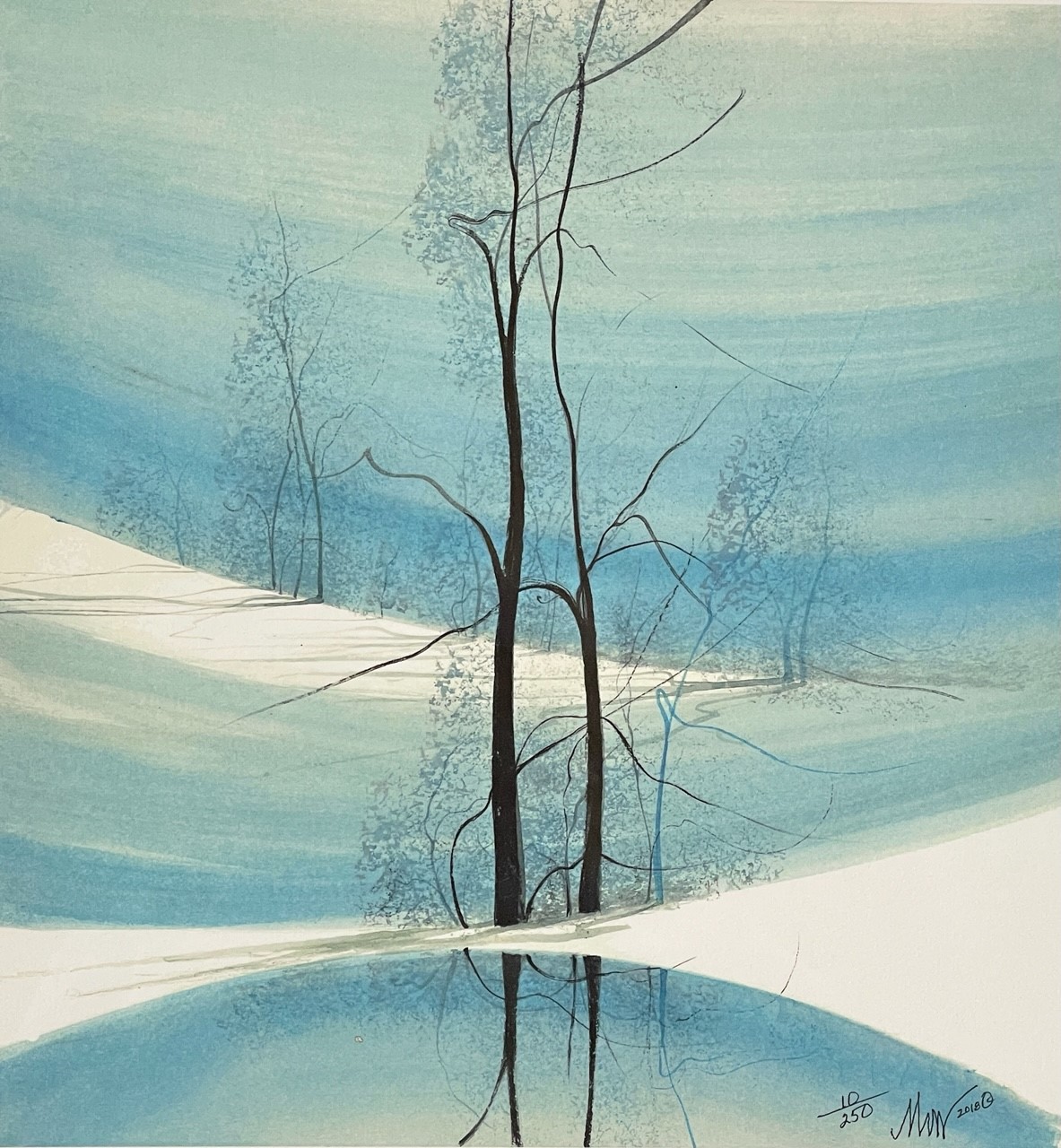 Wind Swept limited edition print by P. Buckley Moss - Landscape Collection.