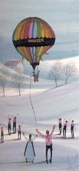 Limited edition print of the Houser Hot Air Balloon by P Buckley Moss.