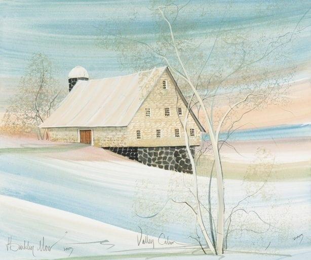Valley Calm limited edition print by P. Buckley Moss - Barn Collection.