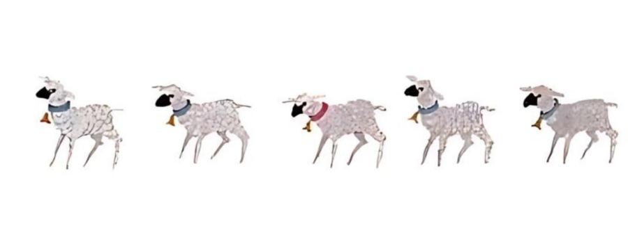 Five Lambs - Rare Art