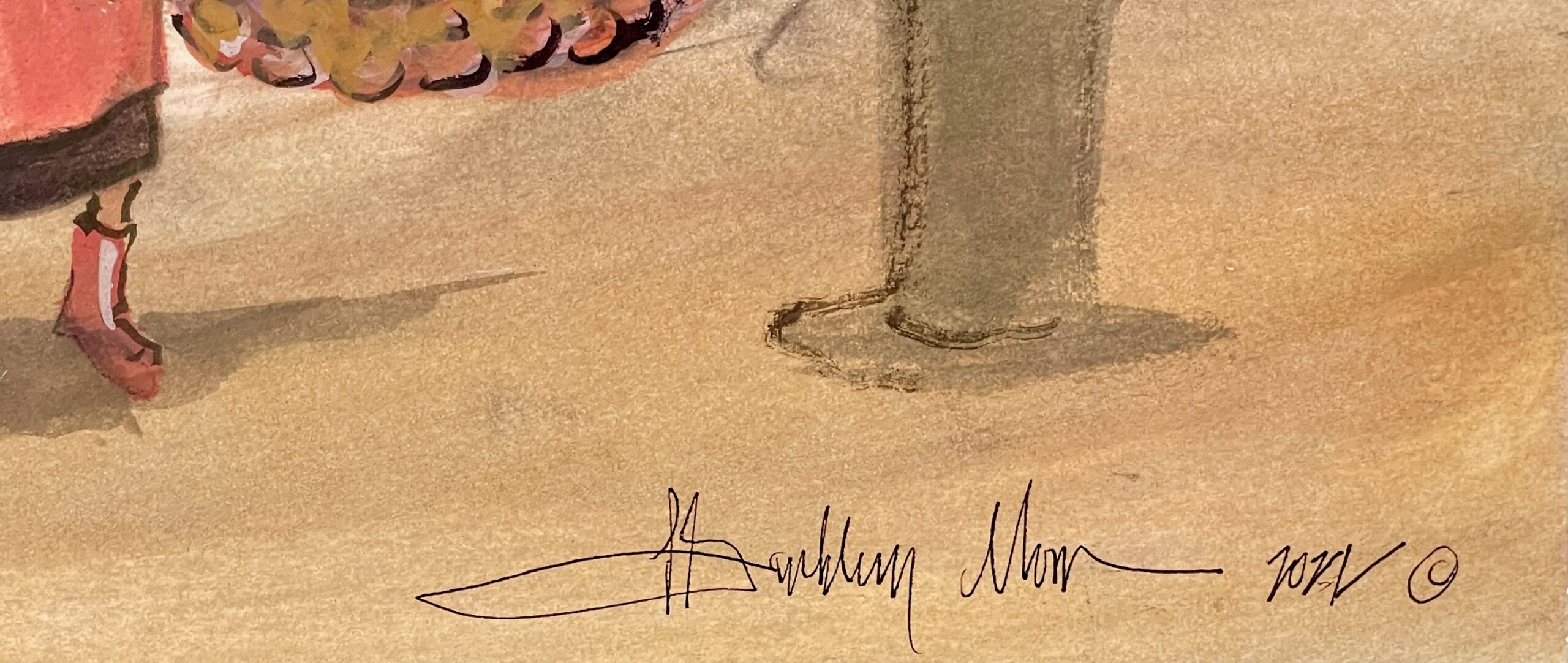 Blooming At The Black Barn 2 Painting Signature