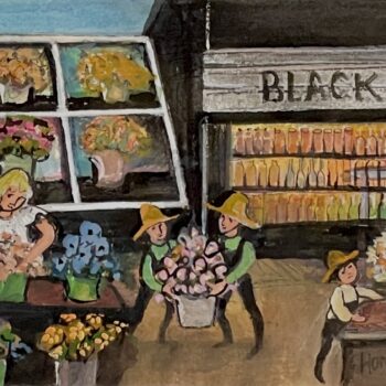 Blooming at the Black Barn Painting