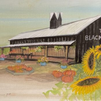 Our Black Barn 2 Painting