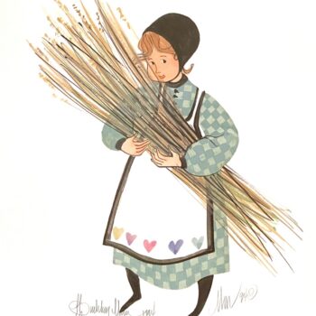 Jordan by P. Buckley Moss is a rare, hand signed, limited edition print.