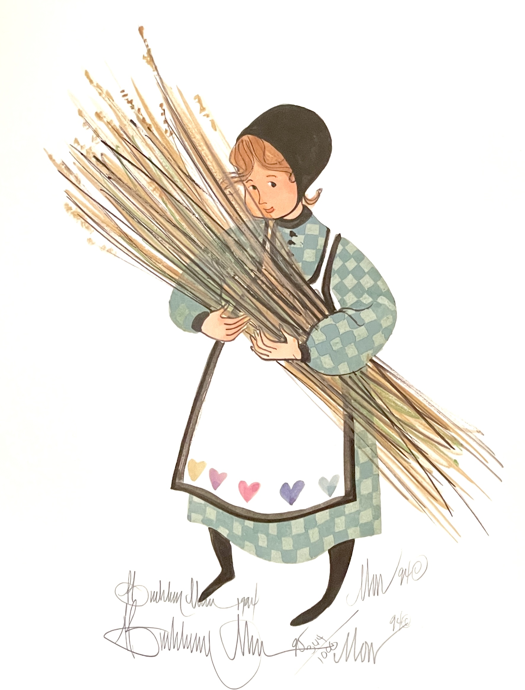 Jordan by P. Buckley Moss is a rare, hand signed, limited edition print.