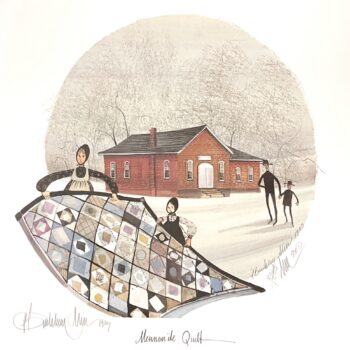Mennonite Quilt limited edition print by P. Buckley Moss - Quilting Collection.