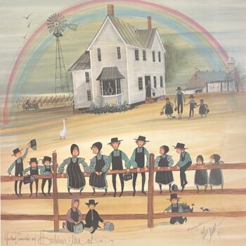School Day rare limited edition print by P. Buckley Moss - School Collection.