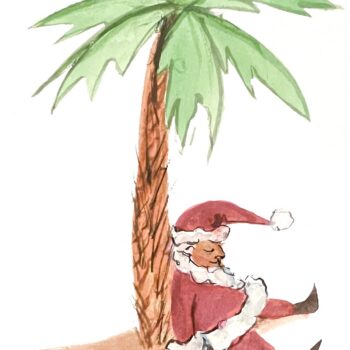 A Kringle Holiday Dream limited edition print by P. Buckley Moss - Kris Kringle Collection.