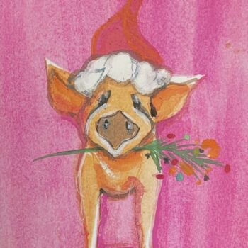 Kringle's Pal limited edition print by P. Buckley Moss - Christmas Collection.