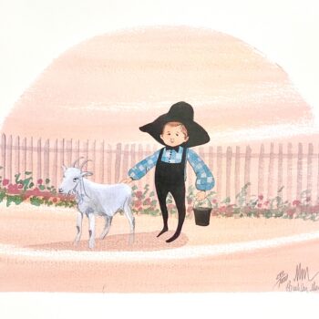 Larry rare limited edition print by P. Buckley Moss Boy Name - Collection.