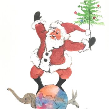 Peace And Love limited edition print by P. Buckley Moss - Christmas Collection.