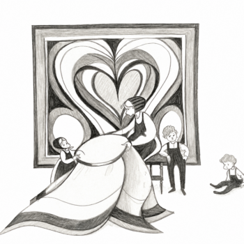 Love In Our Hearts limited edition print by P. Buckley Moss - Collections.limited edition print by P. Buckley Moss - Quilting and Children and Love and Multiple Girl Collections.