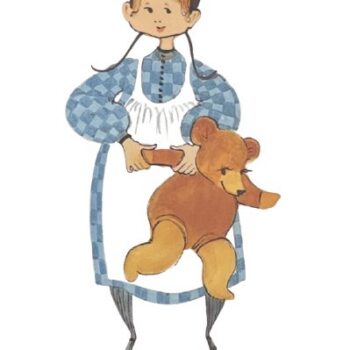 Traci limited edition print by P. Buckley Moss - Girl and Girl Name and Teddy Bear Collections.