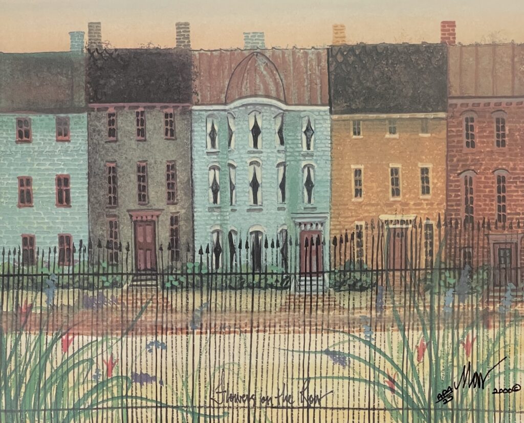 Flowers on the Row Artist Proof by P. Buckley Moss
