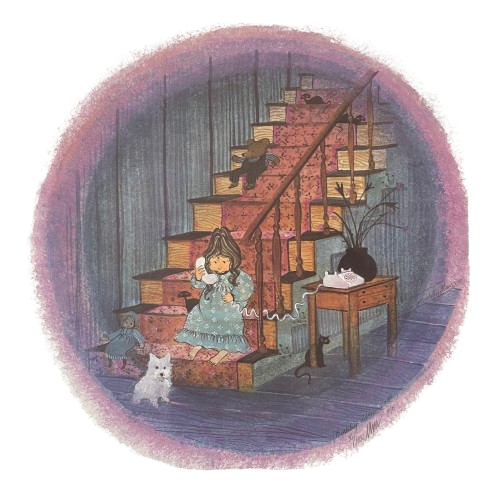 I love You Grandmas limited edition print by P. Buckley Moss - Girl and Dog and Teddy Bear Collections.